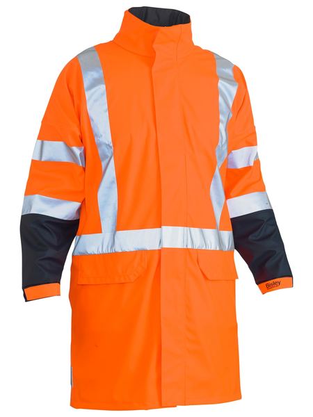 X TAPED HI VIS TTMC STRETCH PU RAIN COAT