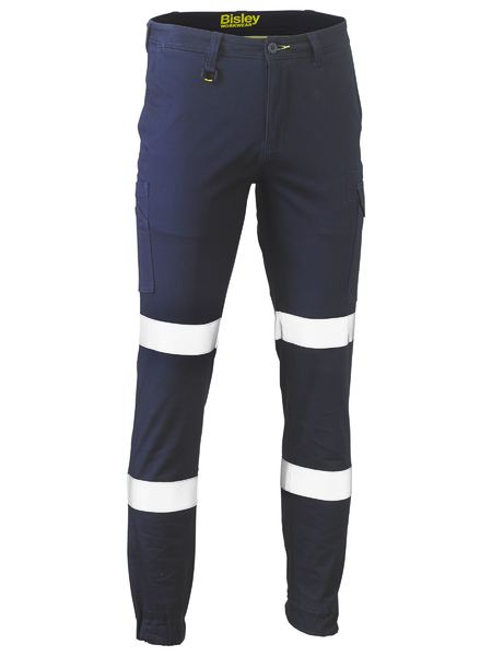 TAPED BIOMOTION STRETCH COTTON DRILL CARGO CUFFED PANTS - Image 3