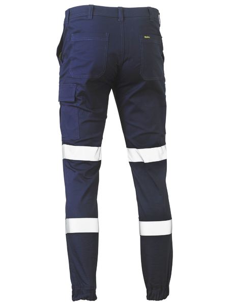TAPED BIOMOTION STRETCH COTTON DRILL CARGO CUFFED PANTS - Image 4