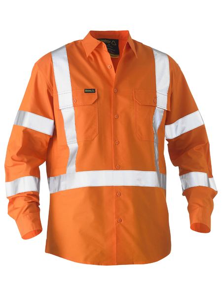 5362 BISLEY RECYCLE X TAPED HI VIS DRILL SHIRT