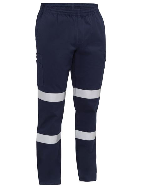 6205 TAPED BIOMOTION STRETCH COTTON DRILL ELASTIC WAIST CARGO WORK PANT
