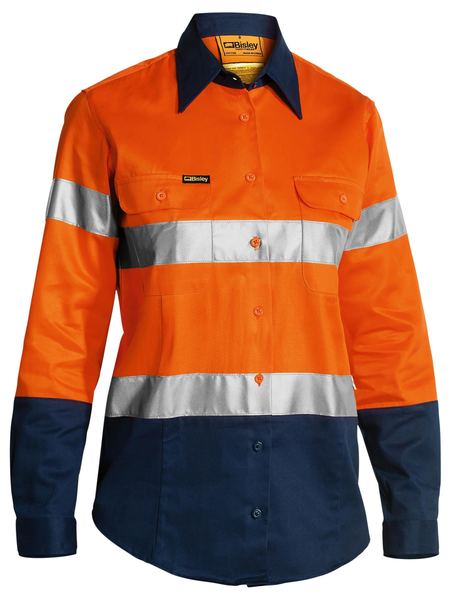 Women's Taped Hi Vis Drill Shirt - Image 2