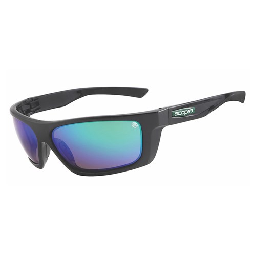 160JM Flash Jet Black Gloss Frame Jade Mirror Lens