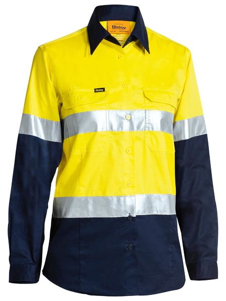 Women's Taped Hi Vis Cool Lightweight Drill Shirt
