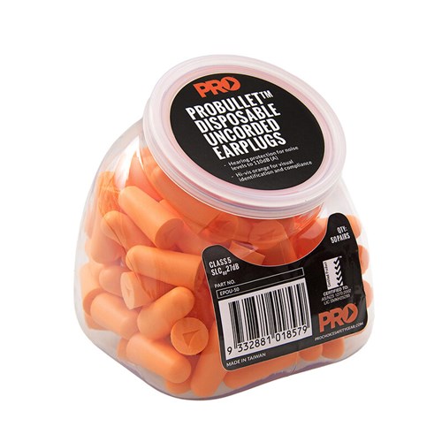 Probullet Disposable Uncorded Earplugs 50 Pack Uncorded