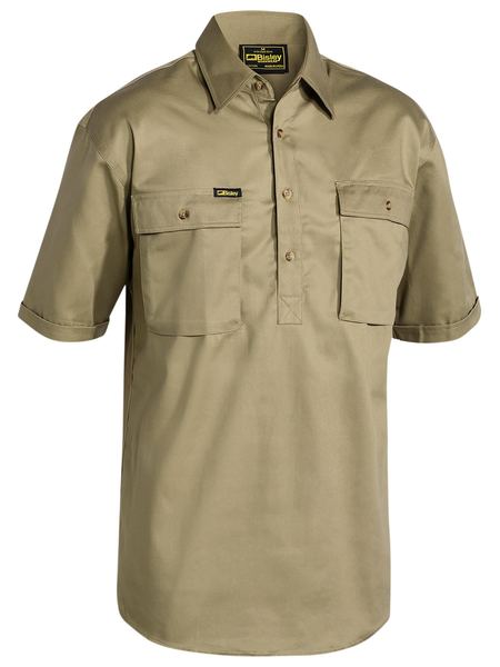 Closed Front Cotton Drill Shirt - Image 3