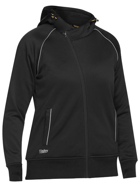 Women's Fleece Zip Front Hoodie with Sherpa Lining