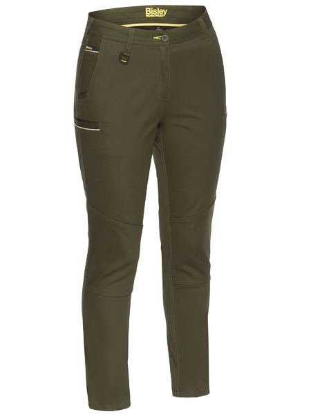 Women's Mid Rise Stretch Cotton Pants - Image 2