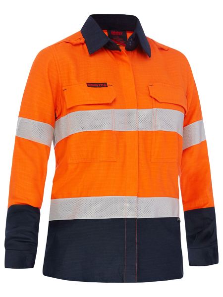 Apex 160 Women's Taped Hi Vis FR Ripstop Vented Shirt - Image 2
