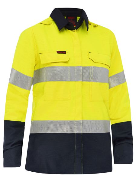 5299 Apex 185 Women's Taped Hi Vis FR Vented Shirt
