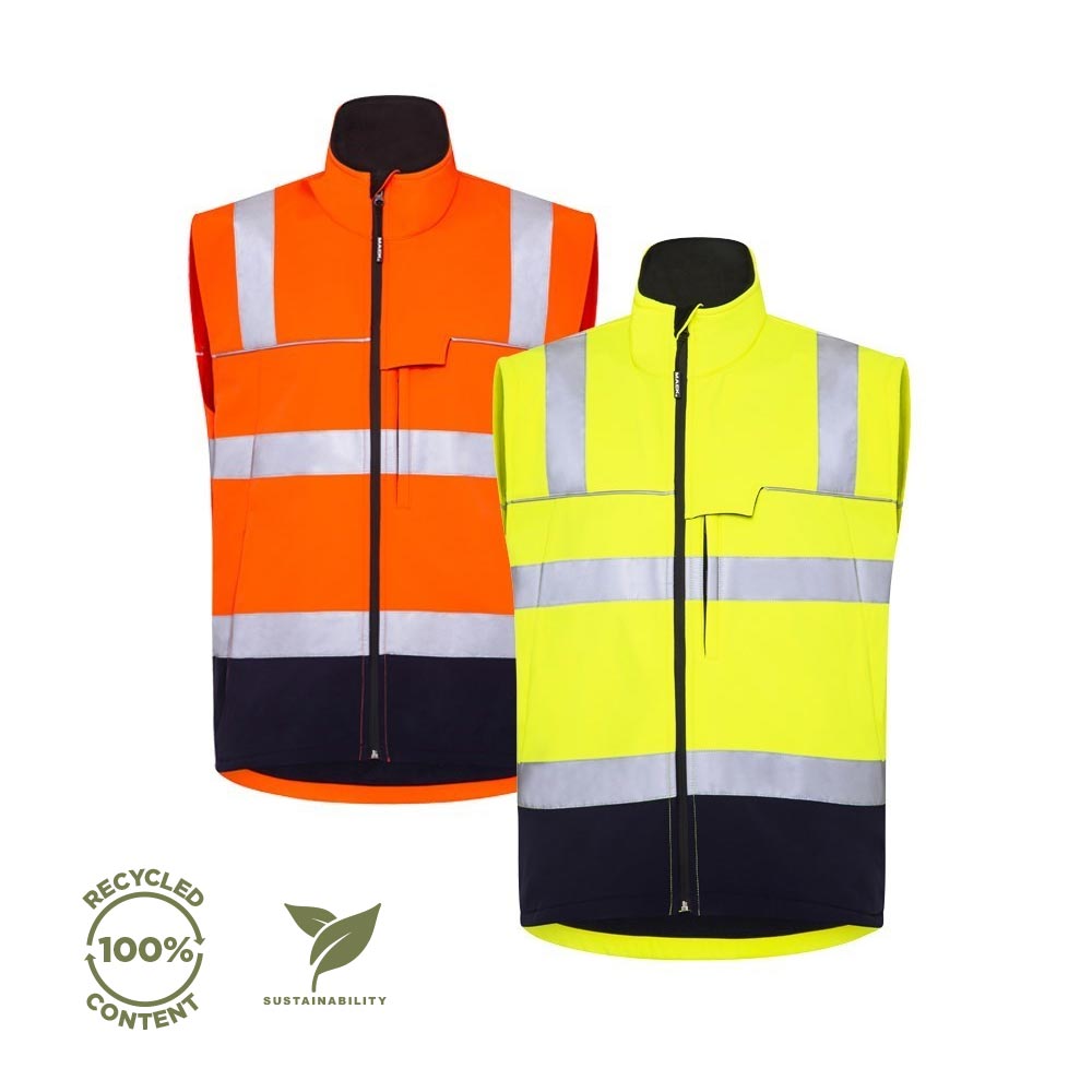 Recycled Two Tone Hi-Vis Softshell Vest – Mack